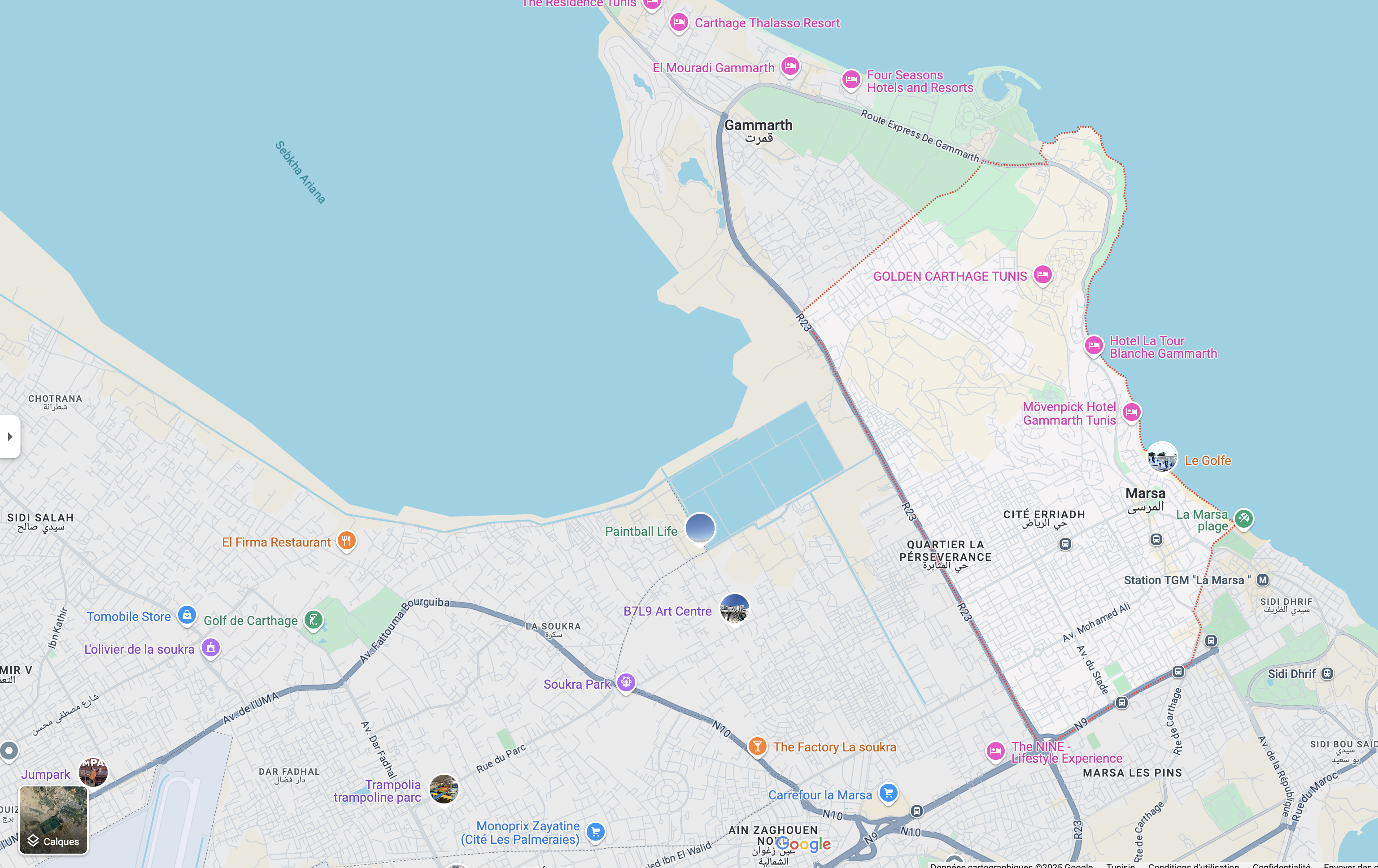 Map of operational areas